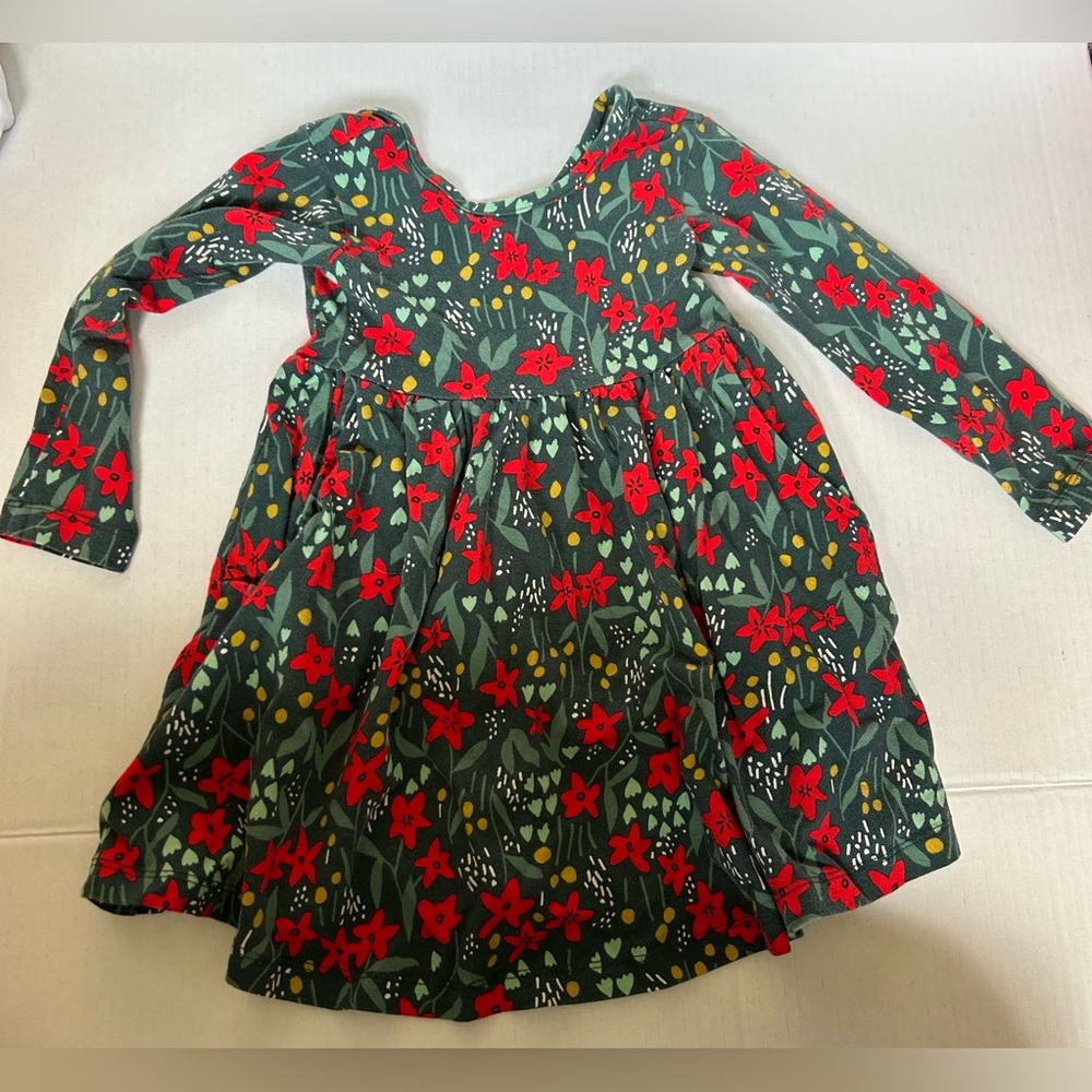Hanna Andersson Red Floral Dress 3T